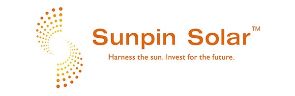 Sunpin Solar logo with tagline about investing in solar energy.